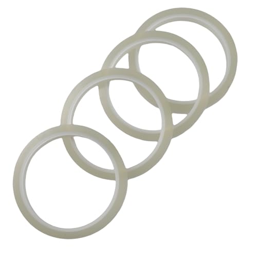 4 Stück Hitzebeständiges Klebeband für Wärmepresse, 108 Fuß Länge, 10 mm Breite, Klar, Sublimation und Wärmeübertragung, Hochtemperaturbeständiges Polyesterfolienband für Elektronik und DIY Handwerk von Fllyvly