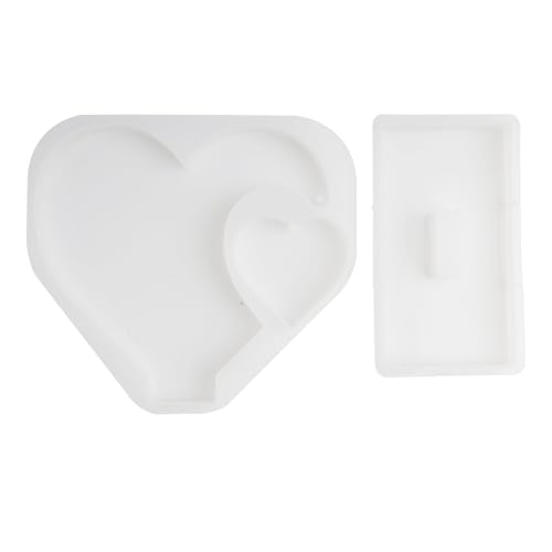 Silikon Form Herz 3D Herz Silikonform Herzform Epoxidharz Gießform Resin Harzform,Silikonformen gießformen herz,DIY Handwerk Basteln, Ideal für Haus Dekoration, Geschenke zu Weihnachten von Fllyvly