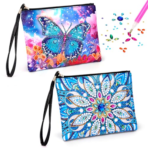 Diamond Painting Kinder ab 8 10 Jahre, Geschenke Mädchen 6 7 8 9 10 11 12 Jahre, Basteln Mädchen 5-12 Jahre, Bastelset Kinder ab 6 Jahre 2 Stücke Handtaschen Geburtstagsgeschenke für Erwachsene von Flnlano