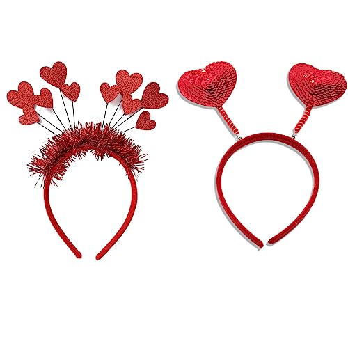 Floatdream 2 Stück Herz Pailletten Stirnband, Liebe Herz Stirnbänder, Kopfbedeckung Foto Requisiten, Für Partydekorationen, Weihnachtsdekorationen, Fotodekorationen Floatdream 2 Stück Herz Pailletten Stirnband, Liebe Herz Stirnbänder, Kopfbedeckung Foto Requisiten, Für Partydekorationen, Weihnachtsdekorationen, Fotodekorationen von Floatdream