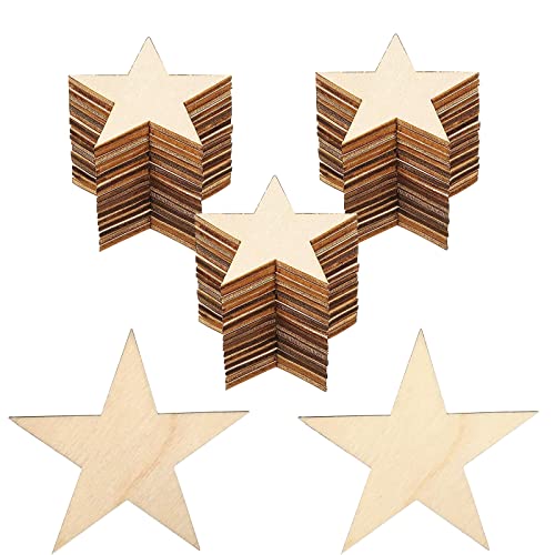 Floatdream 60 Stück Holzsterne, Mini Holz Sterne Scheiben, Holzsterne Blank Holz Stern Scheiben, Für die Herstellung von DIY-Dekorationen, Branding, Schriftzüge, Holzuntersetzer, Anhängerdekoration Floatdream 60 Stück Holzsterne, Mini Holz Sterne Scheiben, Holzsterne Blank Holz Stern Scheiben, Für die Herstellung von DIY-Dekorationen, Branding, Schriftzüge, Holzuntersetzer, Anhängerdekoration von Floatdream