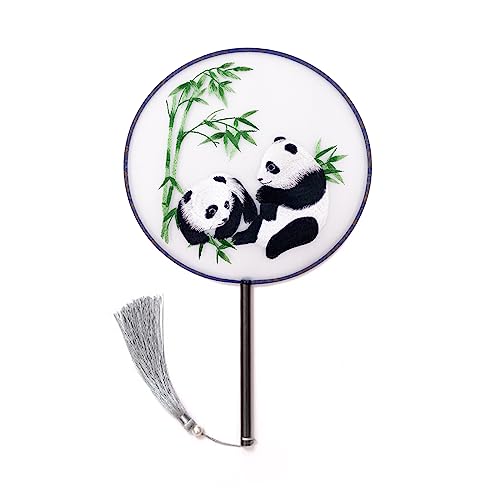 Floatdream Handfächer im Chinesischen Stil mit Panda Stickerei, Chinesischer Retrostil Fächer, Handfäche, Wird zum Kombinieren von Hanfu, zum Fotografieren und zum Abkühlen Verwendet Floatdream Handfächer im Chinesischen Stil mit Panda Stickerei, Chinesischer Retrostil Fächer, Handfäche, Wird zum Kombinieren von Hanfu, zum Fotografieren und zum Abkühlen Verwendet von Floatdream