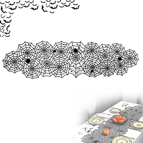 Table Runner Spider Web, Tablecloth Made of Halloween Lace, Spiderweb Lace Tablecloth, Zart und Weich, für Halloween Partys, Feiertagsdekorationen, Themenveranstaltungen Table Runner Spider Web, Tablecloth Made of Halloween Lace, Spiderweb Lace Tablecloth, Zart und Weich, für Halloween Partys, Feiertagsdekorationen, Themenveranstaltungen von Floatdream