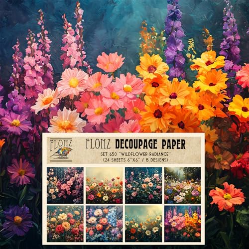 Decoupage-Papier, Wildblumen-Ausstrahlung, bunte Wiesenblumen in blühenden Feldern für fröhliche und üppige, von der Natur inspirierte künstlerische Bastelkreationen, # Flonz Vintage-Bastelarbeiten Decoupage-Papier, Wildblumen-Ausstrahlung, bunte Wiesenblumen in blühenden Feldern für fröhliche und üppige, von der Natur inspirierte künstlerische Bastelkreationen, # Flonz Vintage-Bastelarbeiten von Flonz