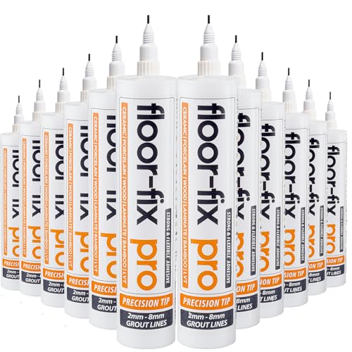Floor-Fix Pro 300 ml – Injektionskleber | Reparatur von losen und hohlen Fliesen | Inklusive Injektionsspitze + Anti-Verstopfungskappe (12) von Floor-Fix Pro