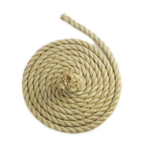 Floordirekt Juteseil Kletterseil 10m 26mm Dicke Juteschnur, Tau Seil aus 100% Natur Jute extra Starke Juteband Schnur, Kordel Garn für Sport, Garten Dekoration, Bastelarbeiten Kratzbaum Floordirekt Juteseil Kletterseil 10m 26mm Dicke Juteschnur, Tau Seil aus 100% Natur Jute extra Starke Juteband Schnur, Kordel Garn für Sport, Garten Dekoration, Bastelarbeiten Kratzbaum von Floordirekt