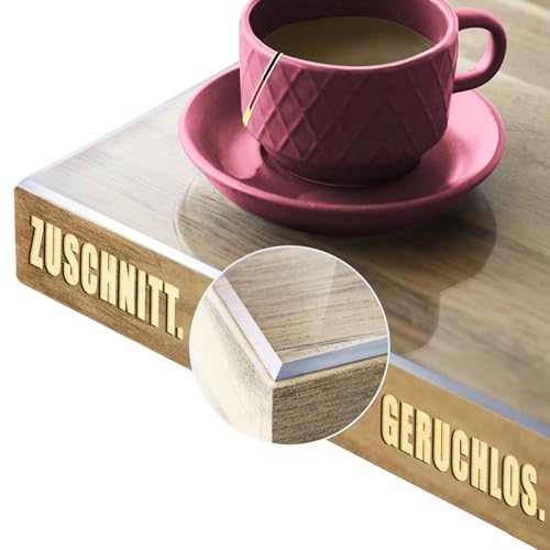 Floordirekt Transparente Tischfolie, Tischdecke mit 45° abgeschrägter Kante, Größe wählbar, Tischfolie nach Maß, Made in Germany, Schutzfolie, Tischschutz, Folie L:185 x B:45 cm Floordirekt Transparente Tischfolie, Tischdecke mit 45° abgeschrägter Kante, Größe wählbar, Tischfolie nach Maß, Made in Germany, Schutzfolie, Tischschutz, Folie L:185 x B:45 cm von Floordirekt