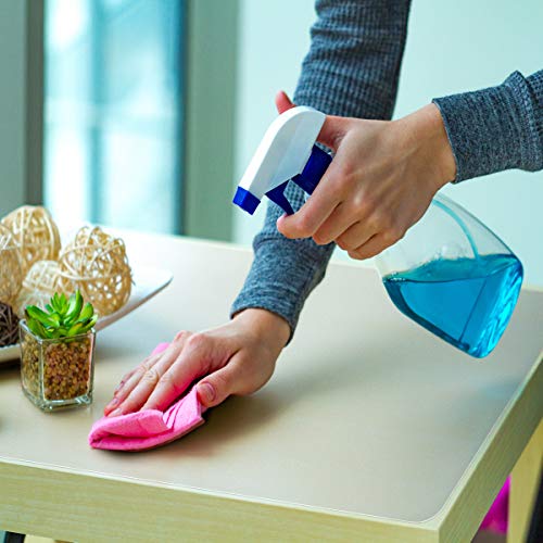 Hometex biosafe anti-mikrobielle Tischschutzmatte | 90 x 150 cm | aus phthalatfreiem Vinyl | matt-transparent | rechteckig von Floortex
