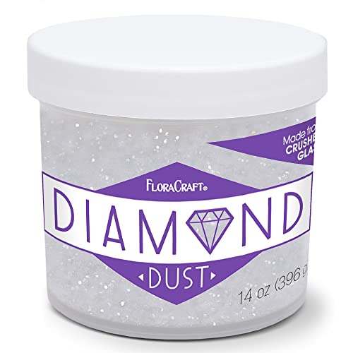FloraCraft Diamond Dust Glitter 400 ml klares Glas von FloraCraft