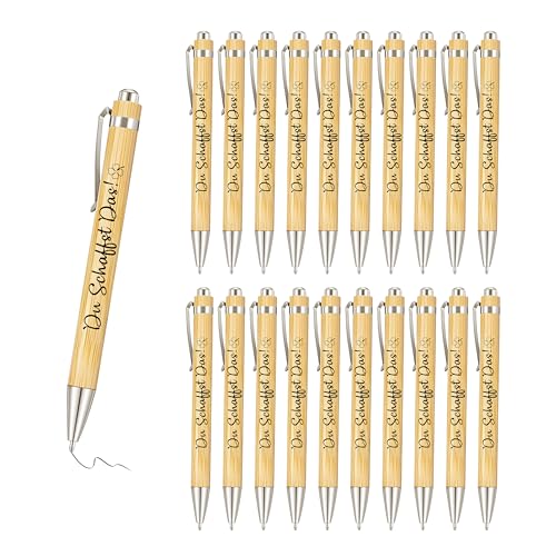 FloraVigo 20 Inspirierender Einziehbarer Kugelschreiber mit Gravur Du Schaffst Das Geschenk Motivation Stift Holz für Schüler Abitur Glücksbringer Prüfung Abschiedsgeschenk für Kollegen Mitarbeiter FloraVigo 20 Inspirierender Einziehbarer Kugelschreiber mit Gravur Du Schaffst Das Geschenk Motivation Stift Holz für Schüler Abitur Glücksbringer Prüfung Abschiedsgeschenk für Kollegen Mitarbeiter von FloraVigo