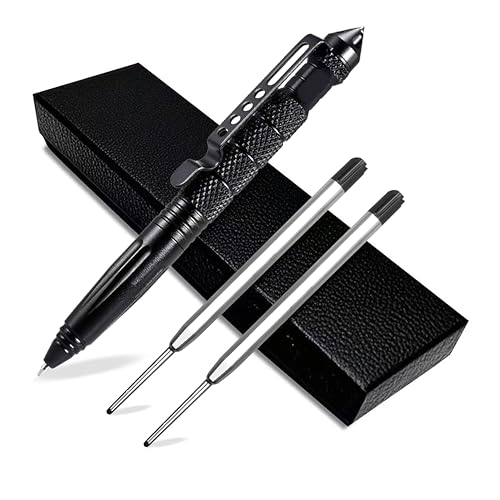 FloraVigo Taktischer Stift, kubotan,schlagstock, taktischer Kugelschreiber, Glasbruchstift, Survival-Gadget zum Schreiben, für den Notfall und zum Verschenken, mit 2 Nachfüllungen FloraVigo Taktischer Stift, kubotan,schlagstock, taktischer Kugelschreiber, Glasbruchstift, Survival-Gadget zum Schreiben, für den Notfall und zum Verschenken, mit 2 Nachfüllungen von FloraVigo