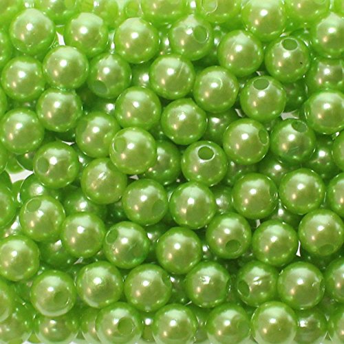 Set von künstlichen Perlen, 8 mm, mit Loch, 250 Stück von Floral-Direkt