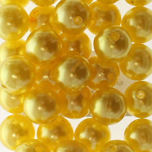 Floral-Direkt 115 Kunstperlen 10mm Perlen Wachsperlen Dekoperlen Bastelperlen Loch Kunststoff, Farbe:gelb Floral-Direkt 115 Kunstperlen 10mm Perlen Wachsperlen Dekoperlen Bastelperlen Loch Kunststoff, Farbe:gelb von Floral-Direkt