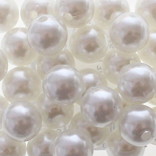 Floral-Direkt 115 Kunstperlen 10mm Perlen Wachsperlen Dekoperlen Bastelperlen Loch Kunststoff, Farbe:weiß Floral-Direkt 115 Kunstperlen 10mm Perlen Wachsperlen Dekoperlen Bastelperlen Loch Kunststoff, Farbe:weiß von Floral-Direkt