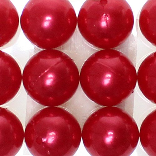 Floral-Direkt 12 Kunstperlen 20mm Perlen Wachsperlen Dekoperlen Bastelperlen Loch Kunststoff, Farbe:rot Floral-Direkt 12 Kunstperlen 20mm Perlen Wachsperlen Dekoperlen Bastelperlen Loch Kunststoff, Farbe:rot von Floral-Direkt