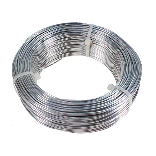 Floral-Direkt 1kg Aluminiumdraht Ø2mm (ca. 120m) Aludraht Alu Draht Nasendraht Silber weich von Floral-Direkt