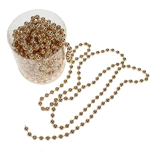Floral-Direkt 8m Perlengirlande Perlenkette Perlen 8mm Perlenschnur Baumschmuck Deko Kette, Farbe:Rose-Gold/Kupfer von Floral-Direkt