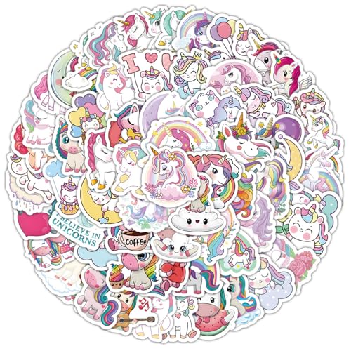 FloralGrace 100 Stück Einhorn Sticker Wasserdichte Vinyl Sticker für Wasserflaschen,Einhornsticker Aufklebe, Unicorn für Kinder Mädchen Scrapbooking Fotoalbum Geschenke FloralGrace 100 Stück Einhorn Sticker Wasserdichte Vinyl Sticker für Wasserflaschen,Einhornsticker Aufklebe, Unicorn für Kinder Mädchen Scrapbooking Fotoalbum Geschenke von FloralGrace