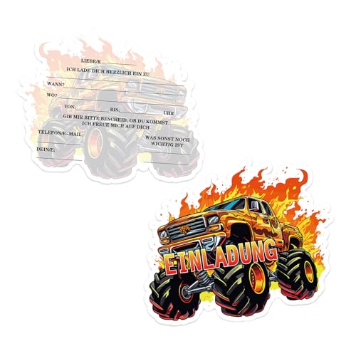 FloralGrace 12× Einladungskarten Kindergeburtstag Junge,Monstertruck Einladungskarten Geburtstag Junge,Truck Geburtstagseinladungen Jungen,Einladung Kindergeburtstag Junge FloralGrace 12× Einladungskarten Kindergeburtstag Junge,Monstertruck Einladungskarten Geburtstag Junge,Truck Geburtstagseinladungen Jungen,Einladung Kindergeburtstag Junge von FloralGrace