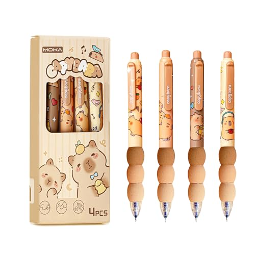 FloralGrace 4 Stück Capybara Einziehbare Stifte, Gelstift Set, Radierbarer Kugelschreiber Stifte Set, Capybara Stifte Tintenstift für Schule, Büro, Schreibwaren FloralGrace 4 Stück Capybara Einziehbare Stifte, Gelstift Set, Radierbarer Kugelschreiber Stifte Set, Capybara Stifte Tintenstift für Schule, Büro, Schreibwaren von FloralGrace