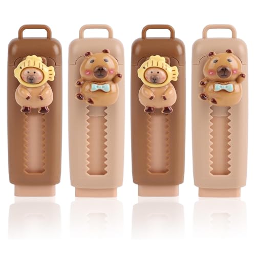 FloralGrace 4 Stück Capybara Einziehbarer Radiergummi,Capybara Radiergummi mit Radiergummi Nachfüllungen, Einziehbarer Radiergummi für Kinder, Studenten FloralGrace 4 Stück Capybara Einziehbarer Radiergummi,Capybara Radiergummi mit Radiergummi Nachfüllungen, Einziehbarer Radiergummi für Kinder, Studenten von FloralGrace