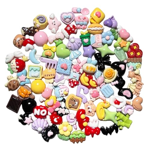FloralGrace 80 Stücke Cute Slime Charms Mixed Set,Niedlich Slime Charms, Süßigkeiten Harz Flatback, Tiere 3D Nagel Dekoration für DIY Craft Making Scrapbooking, Handyhülle FloralGrace 80 Stücke Cute Slime Charms Mixed Set,Niedlich Slime Charms, Süßigkeiten Harz Flatback, Tiere 3D Nagel Dekoration für DIY Craft Making Scrapbooking, Handyhülle von FloralGrace
