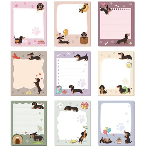 FloralGrace Dackel Klebezettel Geschenke, Niedliche Klebezettel 3x3 Weiner Hund Geschenke für Frauen Cartoon Dackel Notizblöcke Hund Selbstklebende Notizen Pads Büro Dackel Geschenke FloralGrace Dackel Klebezettel Geschenke, Niedliche Klebezettel 3x3 Weiner Hund Geschenke für Frauen Cartoon Dackel Notizblöcke Hund Selbstklebende Notizen Pads Büro Dackel Geschenke von FloralGrace