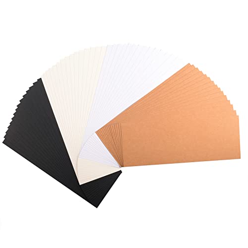 Florence Tonkarton Neutral - Bastelkarton 11,4 x 30,5 cm - Bastelpapier 60x mit 12 Farben - Scrapbook Papier für Karten Basteln, Stanzen und Papierbasteleien - Bastelset Glatt von Florence