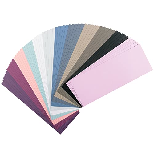 Florence Tonkarton Winter - Bastelkarton 11,4 x 30,5 cm - Bastelpapier 60x mit 12 Farben - Scrapbook Papier für Karten Basteln, Stanzen und Papierbasteleien - Bastelset Glatt von Florence
