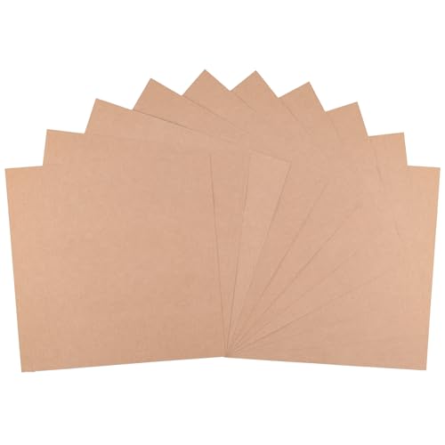 Vaessen Creative Florence Selbstklebend Cardstock - Quadratisch Bastelpapier - 30,5 x 30,5 cm - Braun - 10 Stück - Bedruckbares Papier - zum Basteln und Hobbyprojekte von Vaessen Creative