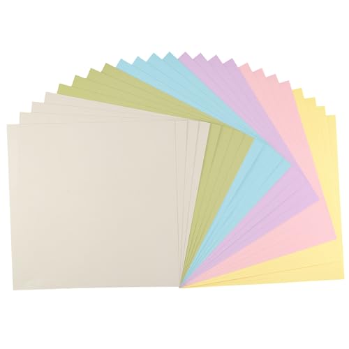 Vaessen Creative Florence Selbstklebend Cardstock - Quadratisch Bastelpapier - 30,5 x 30,5 cm - Farbenmix - 24 Stück - Bedruckbares Papier - zum Basteln und Hobbyprojekte von Vaessen Creative