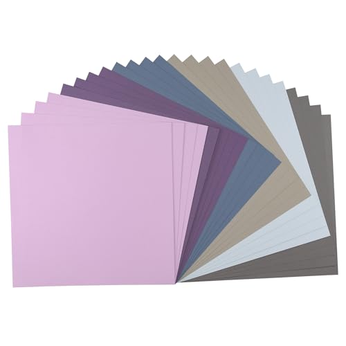 Vaessen Creative Florence Selbstklebend Cardstock - Quadratisch Bastelpapier - 30,5 x 30,5 cm - Farbenmix - 24 Stück - Bedruckbares Papier - zum Basteln und Hobbyprojekte von Vaessen Creative