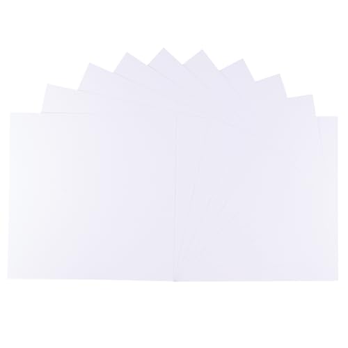 Vaessen Creative Florence Selbstklebend Cardstock - Quadratisch Bastelpapier - 30,5 x 30,5 cm - Weiß - 10 Stück - Bedruckbares Papier - zum Basteln und Hobbyprojekte von Vaessen Creative