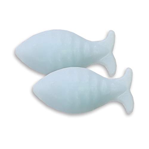 Florex Schafmilchseife - 10 St. Seifenfische HELLBLAU-VERGISSMEINNICHT - Partyfavor, Seifenfigur, Gastgeschenk, Kommunion, Taufe, Konfirmation von Florex Schafmilchseife