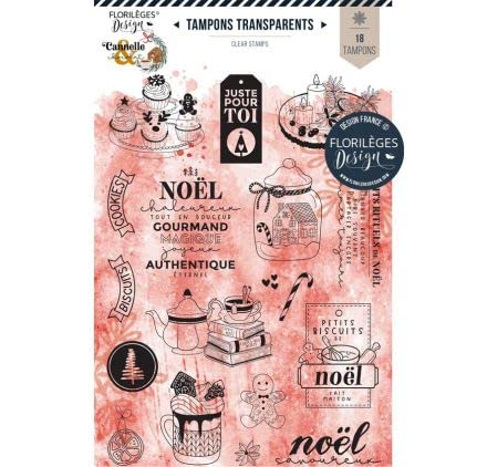 18 transparente Stempel "Florilèges Design – Zimt & Schokolade – schmackhaftes Weihnachten von Florilèges Design
