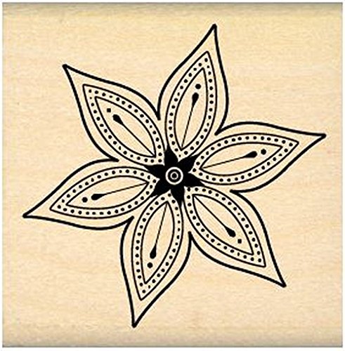 Florilèges Design FD109079 Scrapbooking-Stempel, Motiv: kleine sternförmige Blume, Beige, Maße: 5 x 5 x 2,5 cm von Florilèges Design