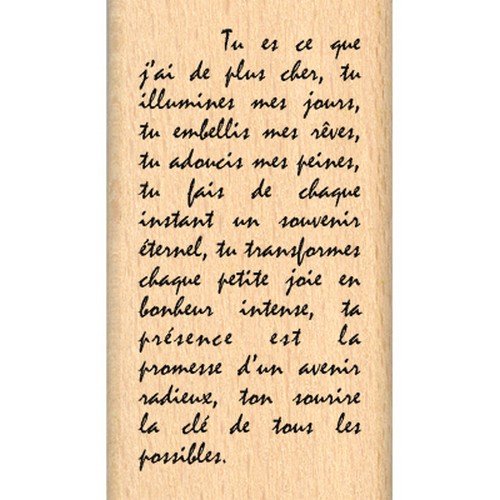Florilèges Design FD208026 Stempel Scrapbooking, Liebeserklärung in französischer Sprache, Beige, Maße: 7 x 4 x 2,5 cm von Florilèges Design