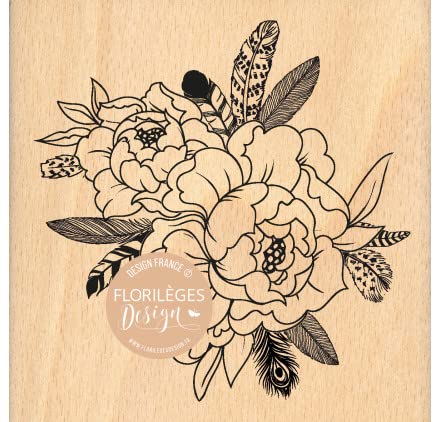 Florilèges Design FGA322013 Holzstempel, Farbe: Holz, 10 x 10 cm von Florilèges Design