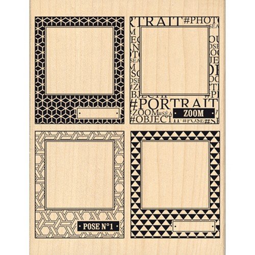 Florilèges Design FH213099 Stempel für Scrapbooking, Bilderrahmen, Beige, 13 x 10 x 2,5 cm von Florilèges Design