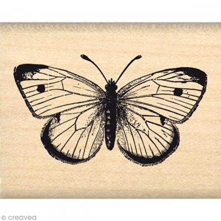 Florilèges Design Scrapbooking-Stempel mit schönem Schmetterling, Holz Gummi, beige, 4 x 5 x 2,5 cm Florilèges Design Scrapbooking-Stempel mit schönem Schmetterling, Holz Gummi, beige, 4 x 5 x 2,5 cm von Florilèges Design
