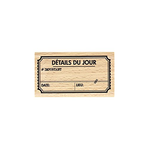 Florilèges Design fd117016 Ticket Coupon Urlaub Stempel Holz 4 x 7 x 2,5 cm von Florilèges Design