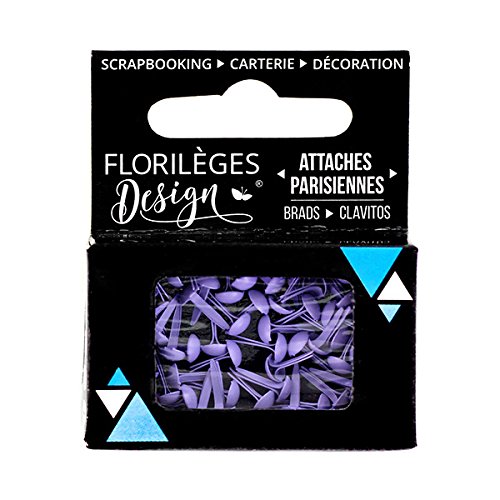 Florilèges Design fdapm133 Mini Rundkopfklammern Glockenblume Metall violett 6 x 5 x 1, 5 cm von Florilèges Design