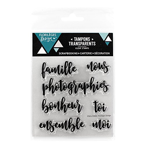 Florilèges Design fdcl216002 Stempel Clear Kleine Worte 1 Kunststoff transparent 13,5 x 11 x 0,5 cm von Florilèges Design