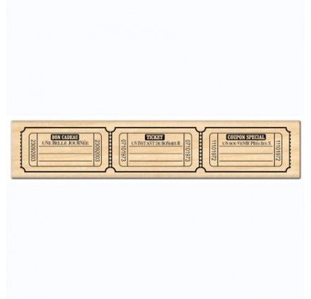 Florilèges Design fe211026 Stempel Scrapbooking DREI Tickets beige 3 x 15 x 2,5 cm von Florilèges Design