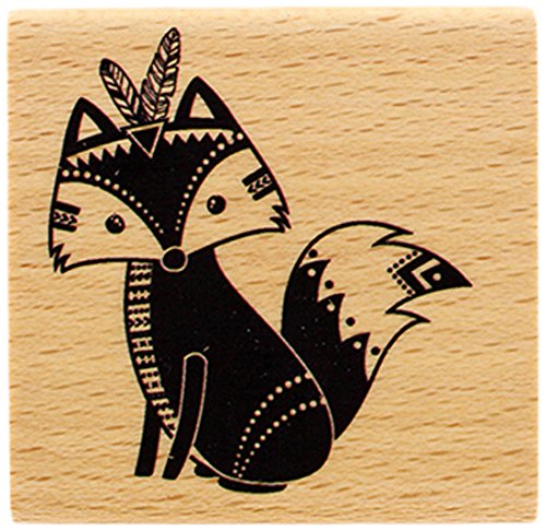 Florilèges Design fe216025 Stempel Boho Fox Holz 6 x 6 x 2,5 cm von Florilèges Design