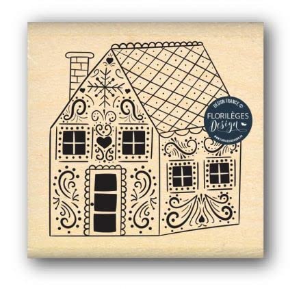 Holzstempel, Motiv: Lebkuchenhaus Holzstempel, Motiv: Lebkuchenhaus von Florilèges Design