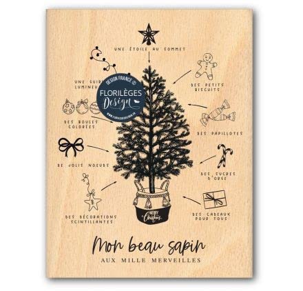 Holzstempel "Mon Beau Sapin" von Florilèges Design