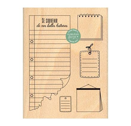 Holzstempel "Notes des Vacances" Holzstempel "Notes des Vacances" von Florilèges Design
