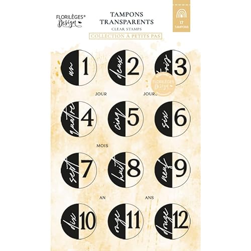 Klare Stempel mit nummerierten Pastillen von Florilèges Design