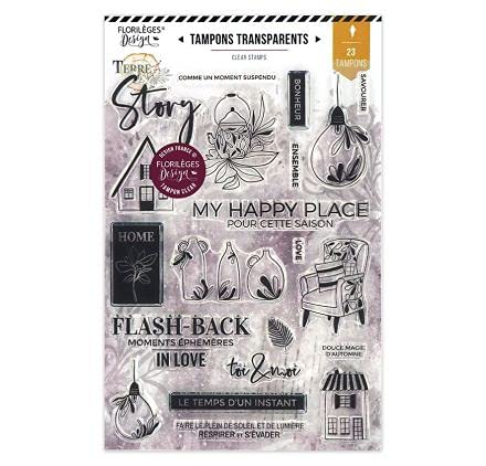 Terre des Sens' Happy Place Stempel, transparent, 23 Stück von Florilèges Design